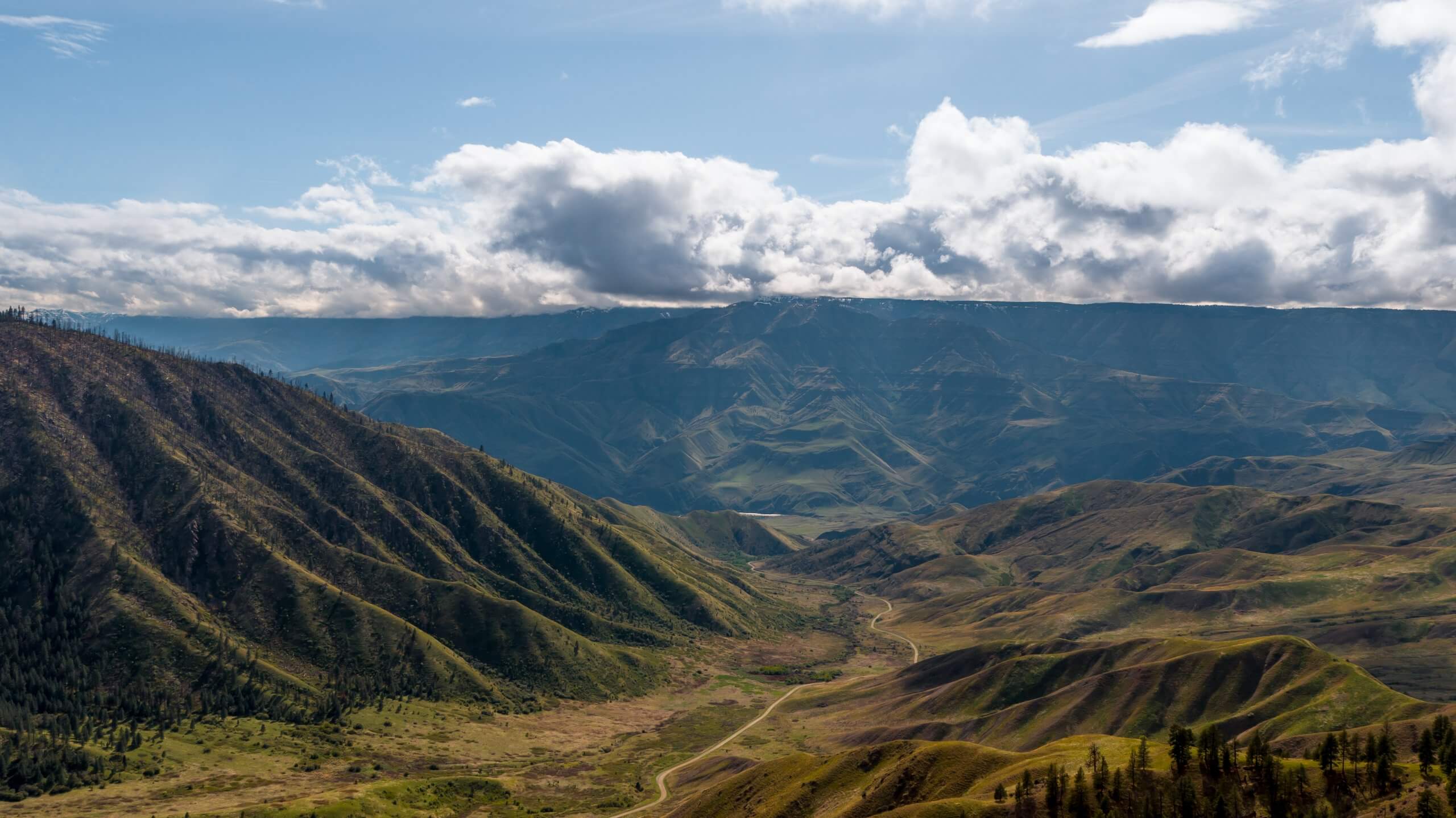 aerial view of Hells Canyon