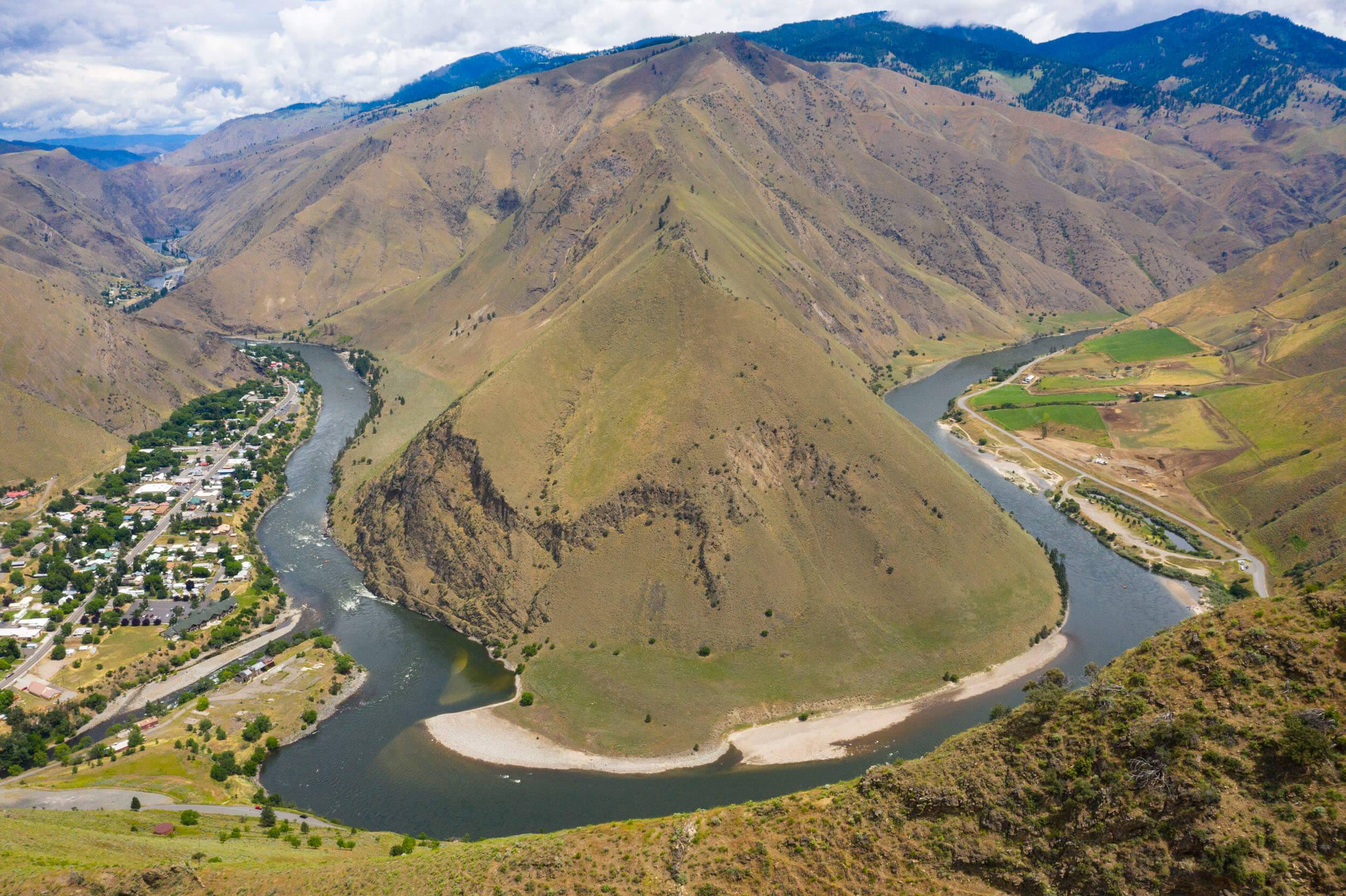 aerial view of the Salmon River