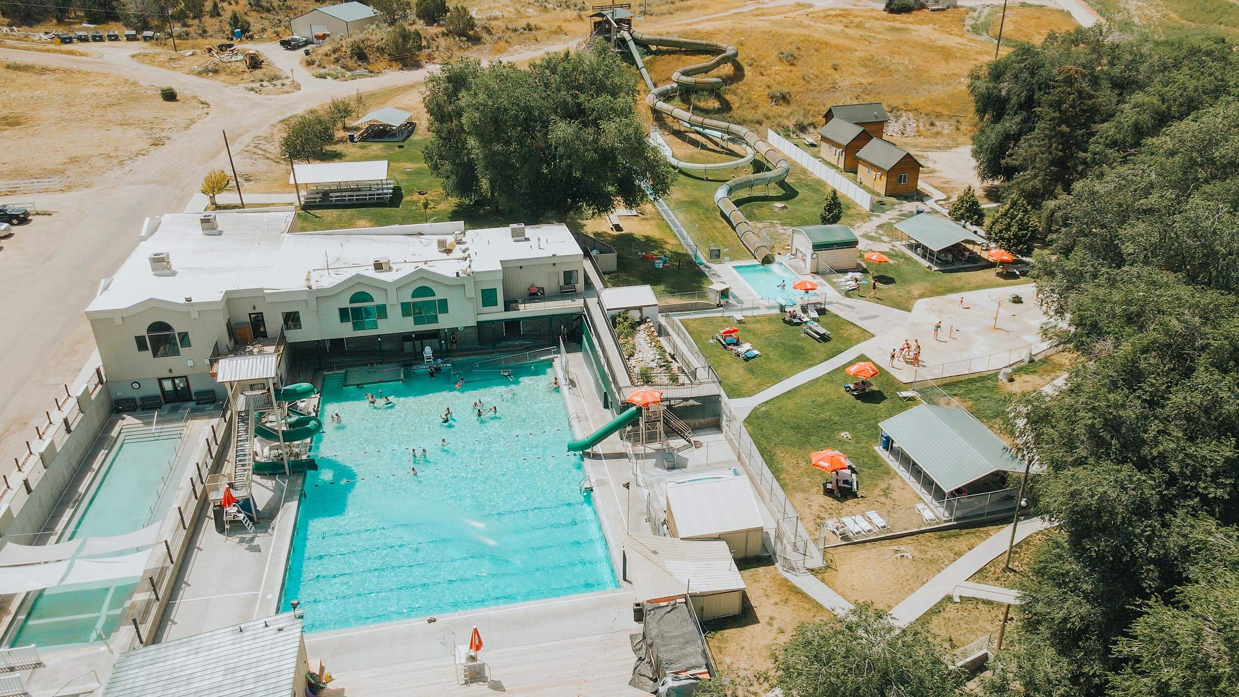 aerial view of Downata Hot Springs