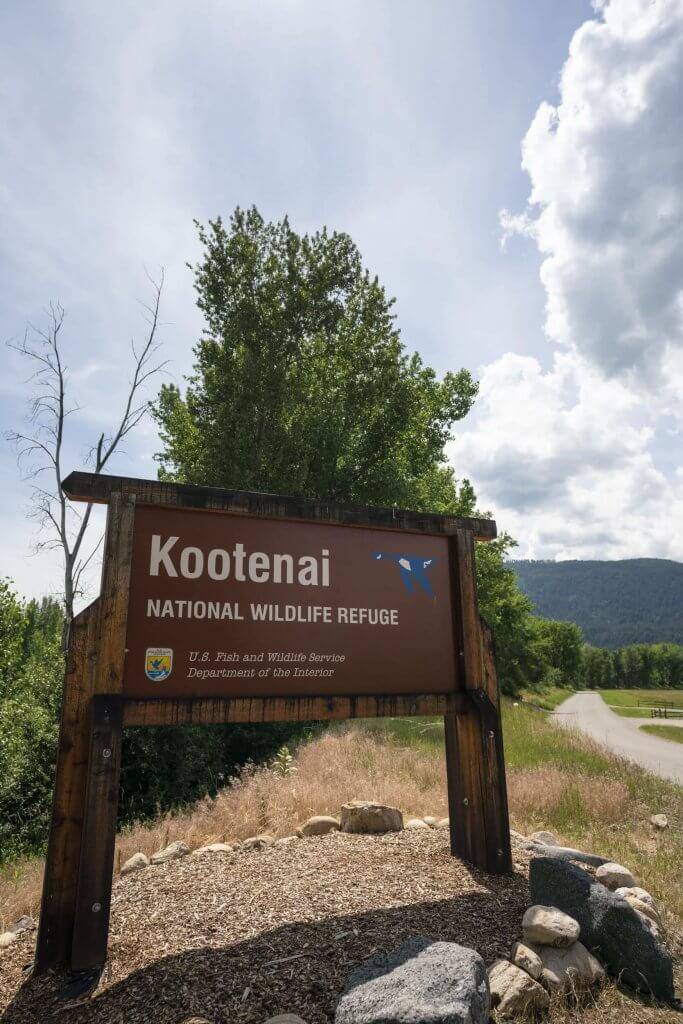 kootenai wildlife refuge sign