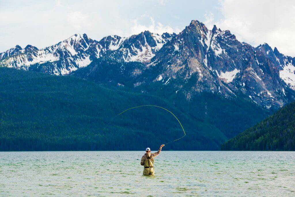 Fly fishing, Redfish Lake, Stanley. Photo Credit: Idaho Tourism
