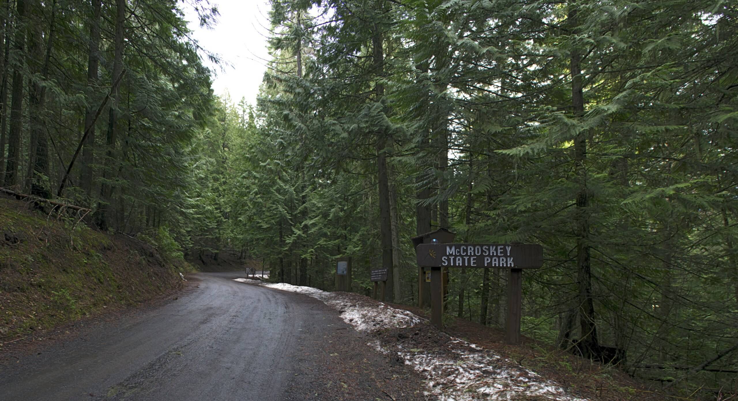 Entrance to McCroskey State Park.